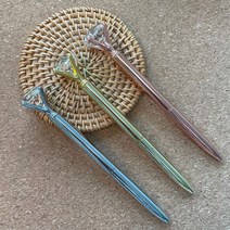 샤론델 다이아몬드 볼펜 3종 (골드 실버 로즈골드) / 다이어리 꾸미기 다꾸 감성 큐빅 펜, 골드