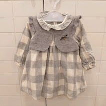 아가방 NC청주점# 이월 체크 원피스~봄 가을 겨울까지 입을 수 있어요