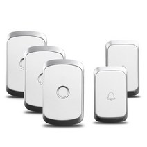 무선호출벨 식당벨 식당호출벨 카페진동벨 초인종 방수 배터리 300m remote us eu uk plug smart house 전화 벨 링 게이트 벨소리 220v, 2 버튼 3 수신기, 영국