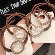 곱창 당고 머리 머리끈 밴드 짱짱한 똥머리 반묶음 올림 헤어끈 고무줄 진주 하트