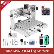 CNC 3018 MAX 레이저 조각기 GRBL 제어 200W 스핀들 3 축 PCB 절단 밀링 머신 금속 CNC 라우터 섬유 목재 레이저 프린터, 10w laser+with offline