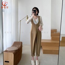 셀럽당 여성 멜빵 팬츠 점프슈트 배기 팬츠