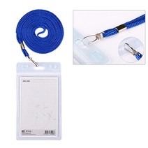 [조한스토어] 제이 명찰 PVC 연질 경질 사원증 학생증, 20개, 목걸이 카드 명찰_세로형_파랑