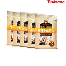 트윈스몰 불스원 FIRST CLAS 레자왁스티슈 10시트 유리세정제 티슈 크리너 색상복원 재오염방지 세차용품, 5개