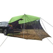 270도 어닝 블랙코팅타프 타프스킨 터널타프3-4 사람 자동차 SUV 후면 텐트 차양 태양 보호소 미니 밴 해, 02 green