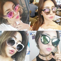 BUyuS핑크돼지 여성미러선글라스/반테선글라스/패션선글라굿딜 브이숍