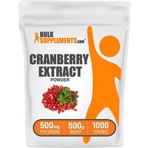 BulkSupplements.com 크랜베리 추출물 파우더 - 여성용 크랜베리 보충제 - 여성용 크랜베리 추출물 보충제, 01 1.1 Pound (Pack of 1)