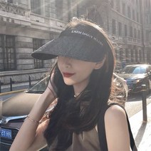 VGVG주추!디자이너 모자 햇 가리개 모자 여하 나들이 밀짚모자 자외선 차단모 바캉스 알파벳 머리띠 모자