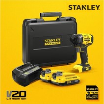 판매처 20V MAX 브러쉬리스 임팩드릴 세트배터리2개포함 SBI810D2K 스탠리