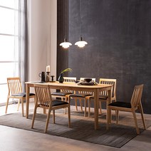 채우리 아베크 A80 원목 6인 식탁 세트(의자), 월넛