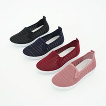 [슈플랜] 니트 메쉬 여름슬립온 3cm 4color-3103