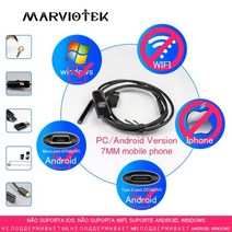 아이폰용 7mm 와이파이 내시경 카메라 HD 방수 USB 검사 IOS 안드로이드 PC 노트북, 2m, 7 mm Endoscope, 02 7 mm Endoscope_03 2m