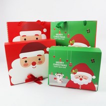 크리스마스 산타 루돌프 세트 (선물박스+쇼핑백), 그린산타세트