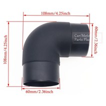 무시동히터 42607590mm 자동차 공기 덕트 파이프 엘보우 아웃렛 webasto eberspaecher 주차 액세서리 용 검정색 플라스틱 커넥터, 60mm