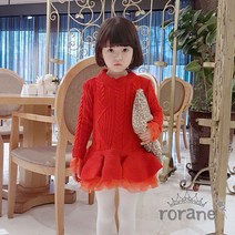 크리스마스 여아 레드 원피스