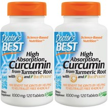 닥터스베스트 하이 엡솔션 커큐민 1000mg 타블렛, 120개입, 2병