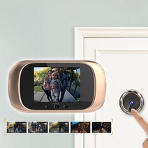 Smabat 스마트 초인종 카메라 무선 초인종 카메라 현관문 도어벨 바디오폰 AAA건전지 4개 골드 실버