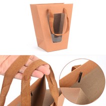 속이 보이는 창문형 크라프트지 무지 쇼핑백 종이백