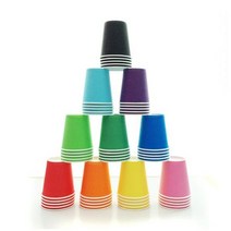 칼라 종이컵 혼합색 50개입 6oz DIY 만들기 재료 미술, 상세페이지 참조