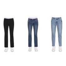 23S/S 게스(Guess) 여자 청바지 일자핏 스트레이트핏 스판진 여성 연청 블랙