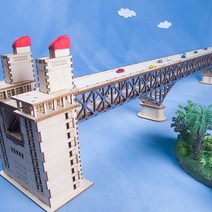 우드 DIY 목재 건축 모형 랜드마크 다리 교량 실습