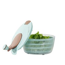 FDA 인증 탈수기 플라스틱 여과 바구니 채소 아스팔트 청과류 탈수기 세채기 샐러드 건조기, 핸드 탈수기 블루