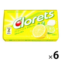 일본과자 일본사탕 태블릿캔디 몬데리즈 Clorets 클로레츠 릴렉스 태블릿 시트러스믹스 40알 x 6개