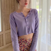 1+1 여성 크롭 숏 가디건 6가지 색상