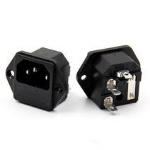 새패널 장착 IEC 60320 C14 인렛 수 전원 플러그 퓨즈 홀더 포함 15A AC 250V 3 핀, 01 기타