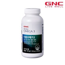 GNC 건강식품 비타민 비타민C [GNC] 더블 오메가3 600mg 60캡슐(60일분), 상세 설명 참조, 단일옵션
