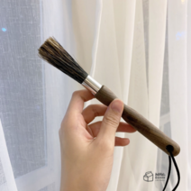 원두 그라인더 청소 브러쉬 카페커피머신 청소 솔 칼딘 월넛, 1개