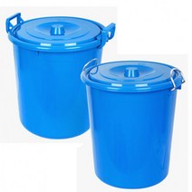 청통 파란통 업소용 식당 대용량 분리수거 운반구 쓰레기통 20L - 110L, 만능용기/75L