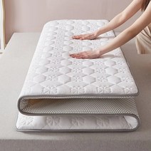 메모리폼 매트리스 무중력 코일 스프링 침대 폭신 바닥에 이불 토퍼 천연 라텍스 캡 침실