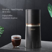 커피머신 휴대용 에스프레소 휴대용 커피 메이커 2 in 1 스테인레스 캠핑 여행 수동 easy coffee grinder coffee mug 여과기 세트 3, 올인원 컵 r, 협력사