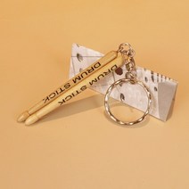 심벌즈 나무 기타 키 체인 전기베이스 키링 키홀더 드럼 스틱 미니어처 악기 펜던트 선물, [39] 스타일 39--7cm