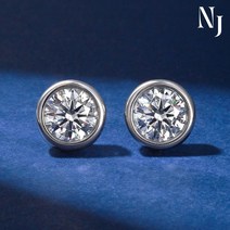 [GRA인증/VVS1등급/남주정품] 모이사나이트 1캐럿 랩핑 큐브 귀걸이 MOER0016