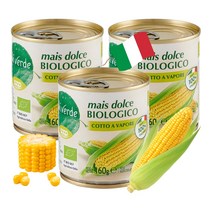 COOP 비비베르데 이탈리아 유기농 스위트콘(옥수수콘) 160g 3캔 무설탕 무첨가물 Non GMO, 비비베르데 스위트콘 160g 3ea, 3Ea