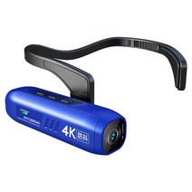 짐벌캠 스마트 야외 스포츠 4k 헤드 웨어러블 카메라 와이파이 디지털 미니 액션 캠코더 profissional 짐벌 흔들림 방지 cctv 보안 캠, 파란색, 128g 메모리