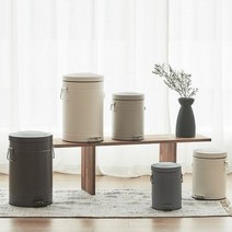 한샘 심플빈티지 페달휴지통 12L 매트블랙, 단품