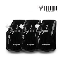 [인투모] 신개념 3초 흑채 파우더(파우치형) 3개 블랙/브라운, 파우치형(블랙)