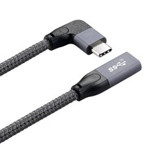 100W PD 5A USB3.1 C 연장 케이블 Macbook ASUS HP 호환 휴대용 퍼스널 컴퓨터 여성 증량제 다이소코털제거, 01 0.2 메터