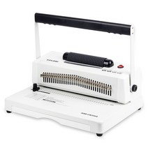 코일링제본기 KRB-CR200A 전동인서터 U자형핸들 스프링 크리스탈링 클릭링 제본가능 코일링+PP제본표지+종이제본표지 증정