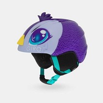 Giro Launch Plus 유아용 스키 헬멧 - 남아 및 여아용 스노보드 헬멧 - 블랙/그레이 타이거 샤크 - XS (48.5-52cm), Purple Penguin