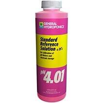 General Hydroponics pH 4.01 조정 솔루션 237ml, pH 4.01 교정