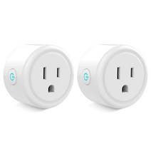 알렉사 구글 홈과 호환되는 스마트 미니 플러그 타이머 기능이 있는 Wi-Fi 콘센트 소켓 리모컨 2.4GHz 네트워크만 지원 허브 필요 없음 ETL FCC 등록(2팩) 화이트, 2 Pack