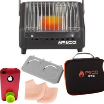 23년 신제품-피엔코 캠핑난로 PH-2000(무광블랙)+최고급 EVA가방+열차단판+풋패드+거치대 가스난로 낚시 가스히터, PH-2000(무광블랙)+열차단판+풋패드+거치대