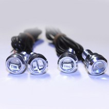 서핑 보트 요트 조명 4x 블루 LED 라이트 실버 방수 수중 트럭 트레일러 램프 적합 Seadoo GTX 웨이브러너 고휘도 주변