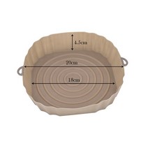 튀김기계 업소용전기튀김기 전기튀김기 업소용튀김기 Air Fryer Silicone Pan Oven Grill Pizza Chicken A, 01 brown