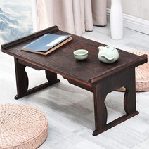 손님 다과상 호족반 오동나무 원목 접이식 반상 개다리소반 자개상 전통 좌상, D.MIYI [50X28x23cm]