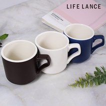 라이프란스 쁘띠 투톤 무지 무광 머그컵 도자기 북유럽 350ml, 레드